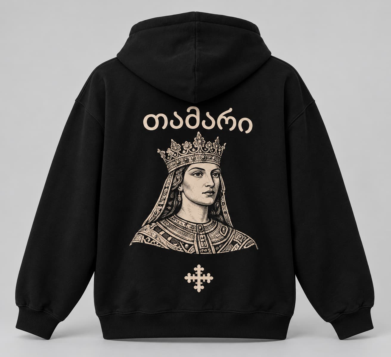 Queen Tamar Zip Hoodie — Product back